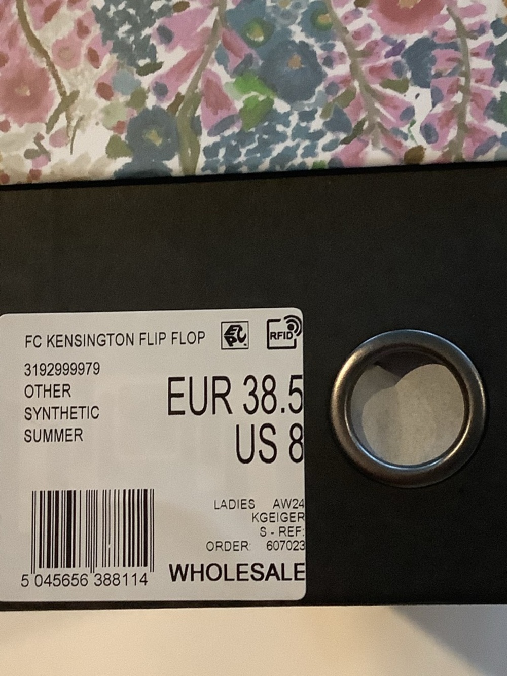 Kurt Geiger Floral Couture Kensington Flip Flop Sandals New - Picture 5 of 5